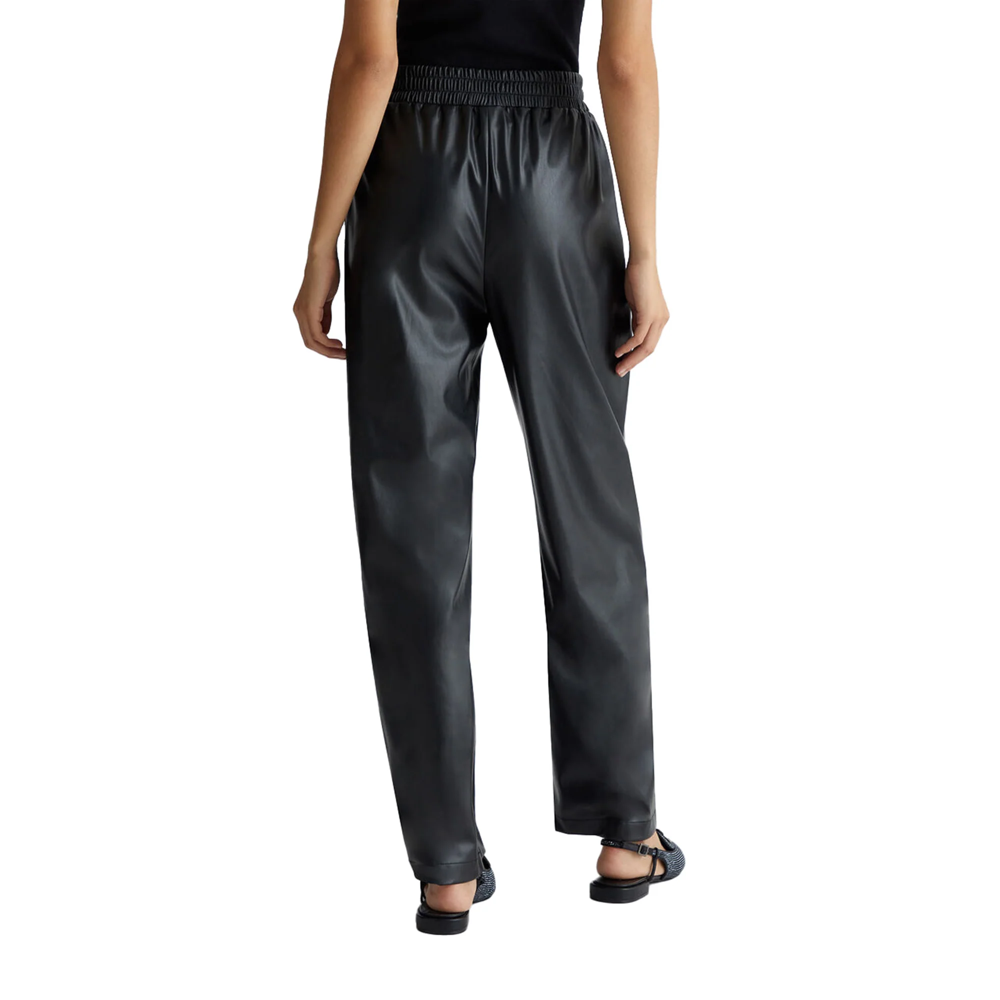 Pantaloni Donna in tessuto spalmato Nero - Image 4