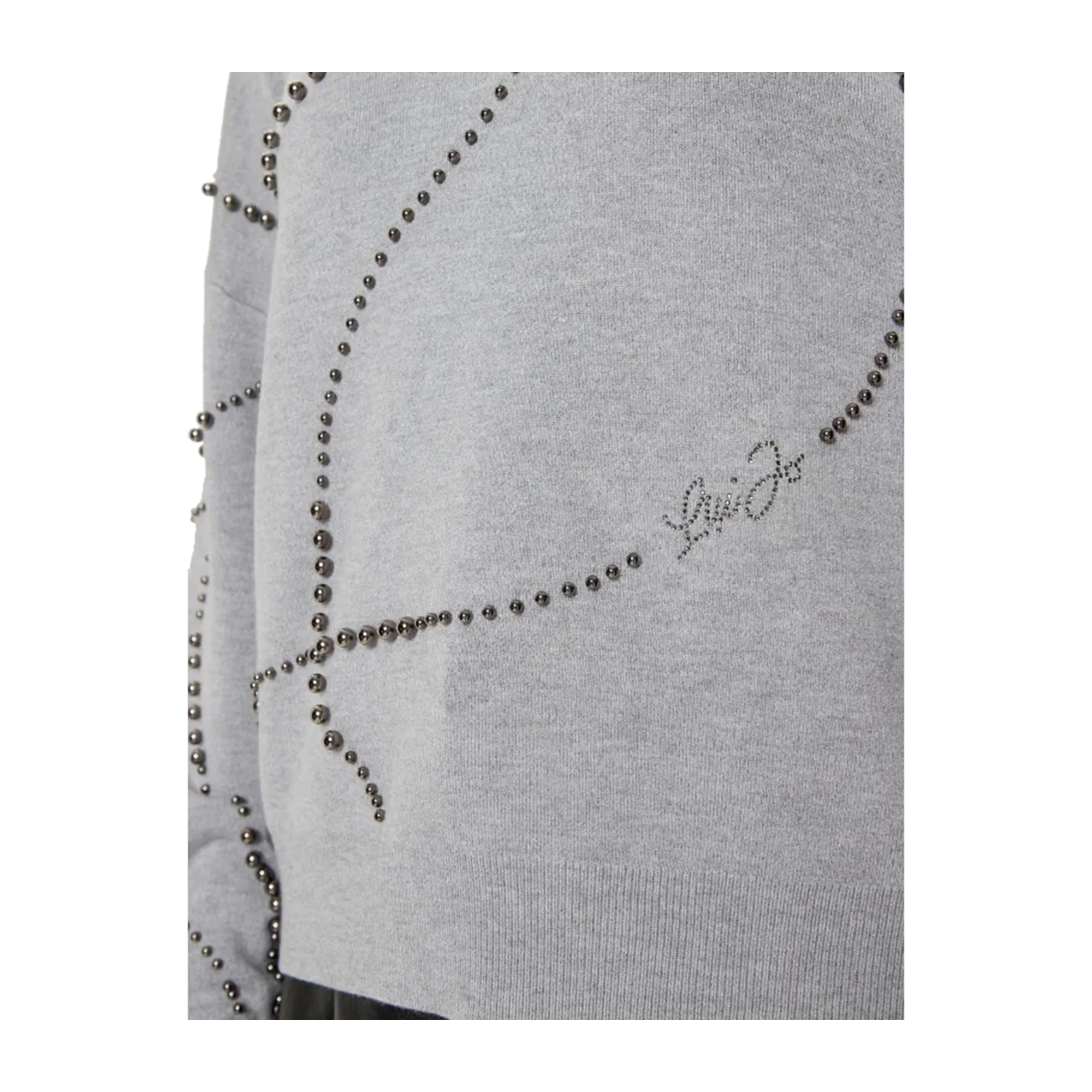 Maglia Donna con perline applicate Grigio - Image 3