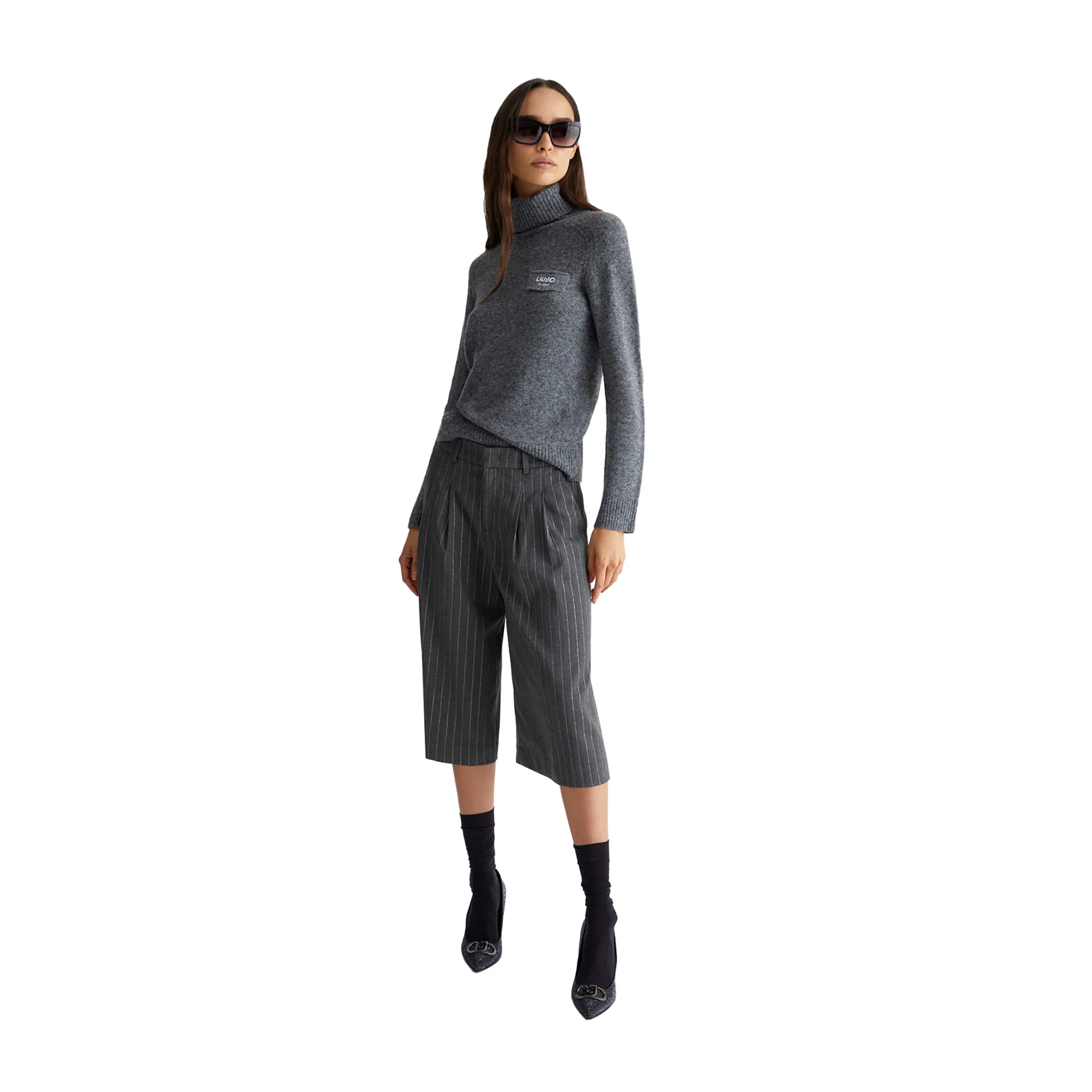 Pantaloni Donna culotte gessati - Image 6