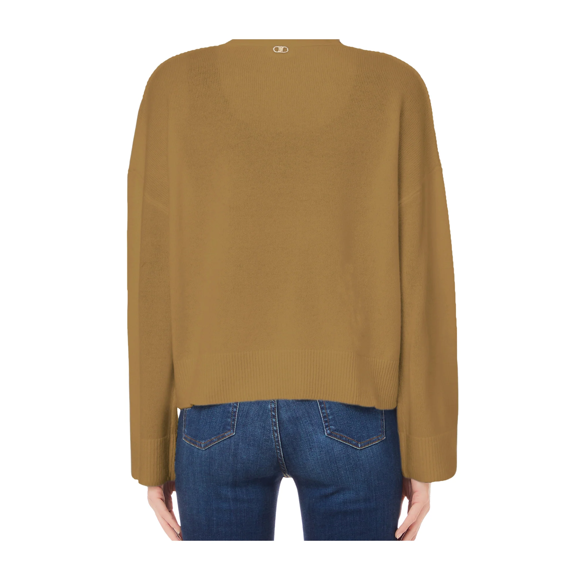 Cardigan Donna con tasche Marrone - Image 2