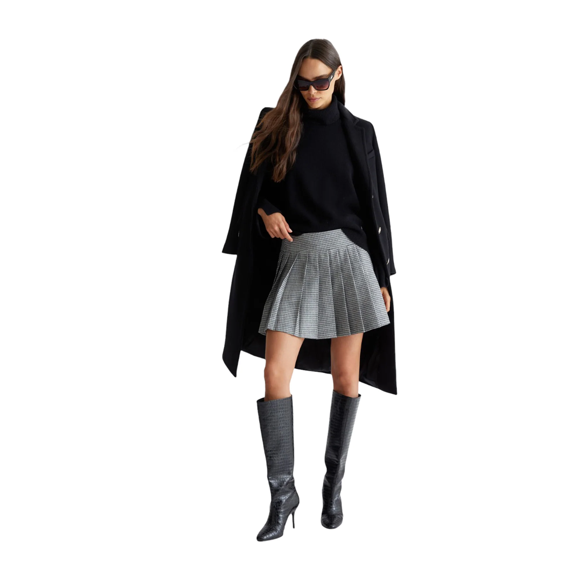 Maglia Donna in lana collo alto Nero - Image 8