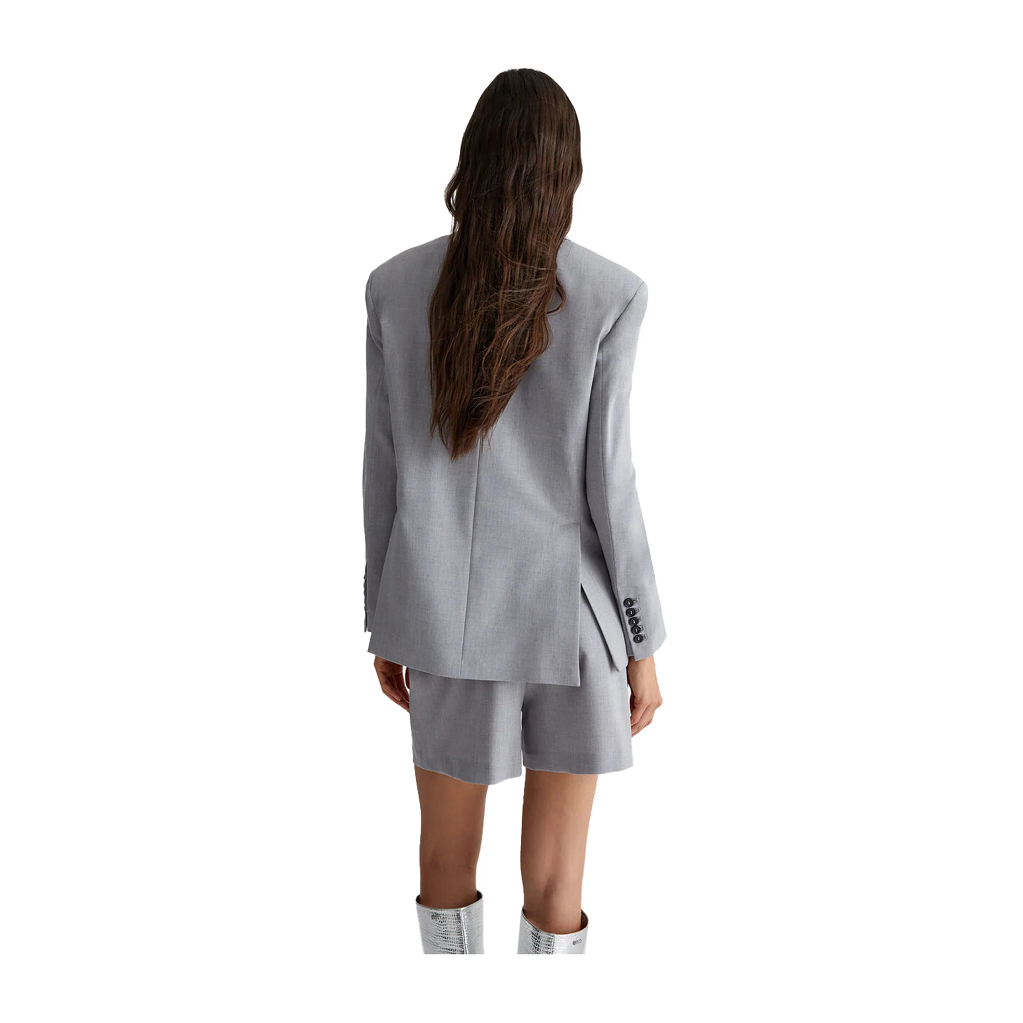 Blazer Donna in Twill Grigio - Image 3