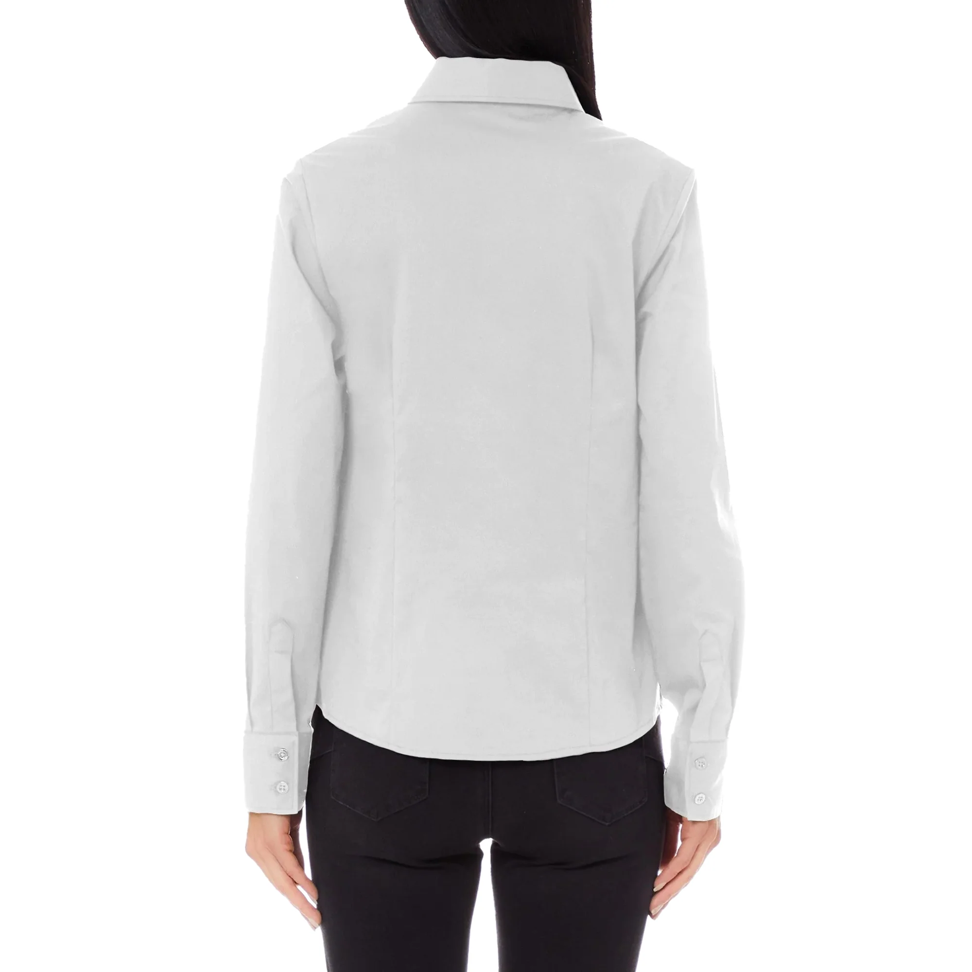 Camicia Donna tinta unita Bianca con laccetto - Image 2